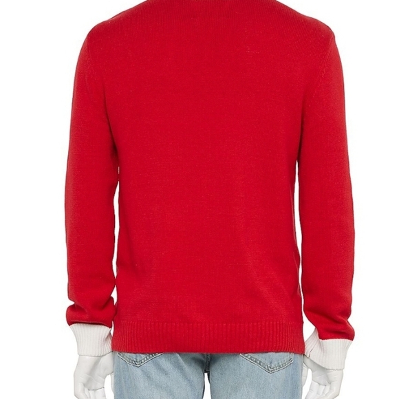 Ugly Christmas sweater mens santa look with pouch pocket M nwt - Picture 2 of 3